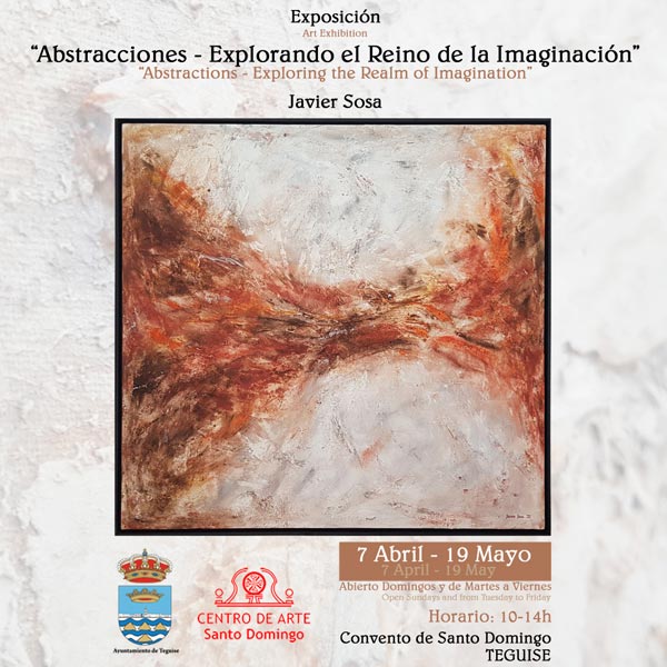 Cartel exposicion Abstracciones - Explorando el Reino de la Imaginación