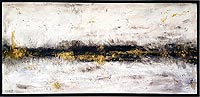 darkness 150x70cm acrílico sobre tela y materia