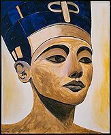nefertiti 100x120cm acrílico sobre tela serie ancient egypt