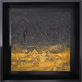 piramidalis nocturna 40x40cm acrílico sobre tela y materia serie ancient egypt