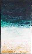 entrando en el horizonte 70x120cm acrílico sobre tela y materia